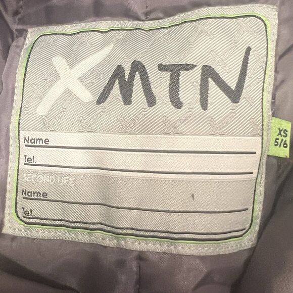 XMTN Kids XS 5/6 Snow Bib Pants Removable Straps Gaiter Cuffs Winter Gray - Picture 4 of 16